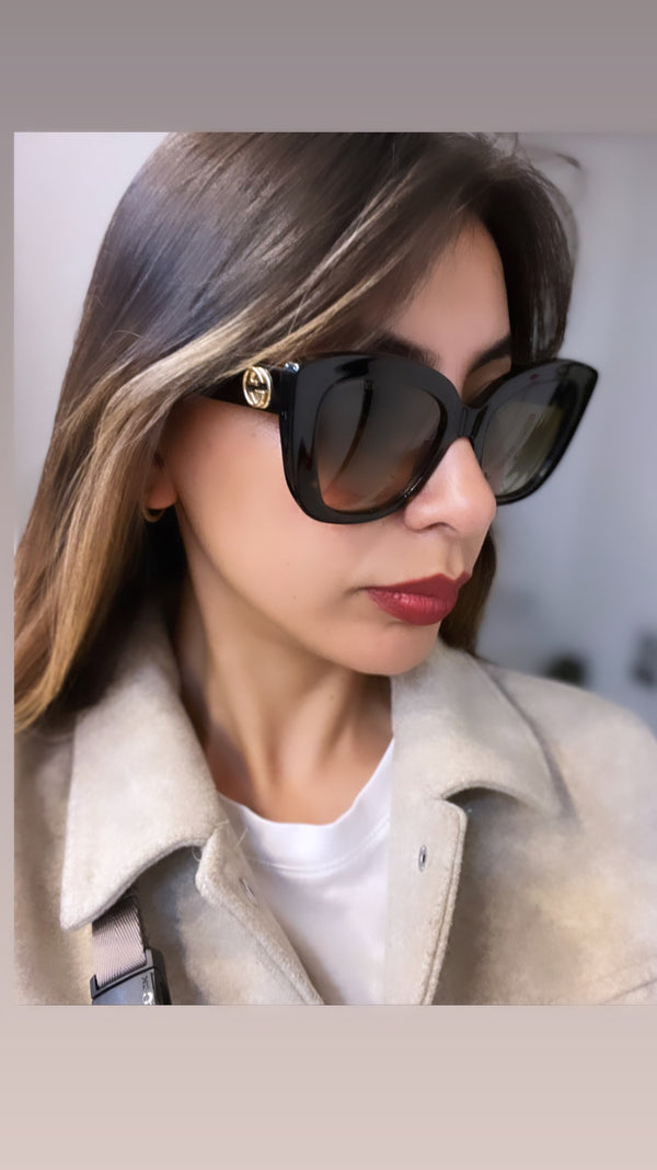 Gucci Black Tortoise Shell Sunglasses