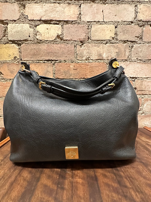 Mulberry Black Leather Tote Handbag