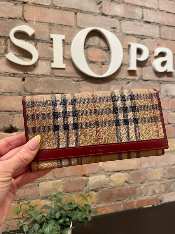 Burberry Checked Canvas Wallet