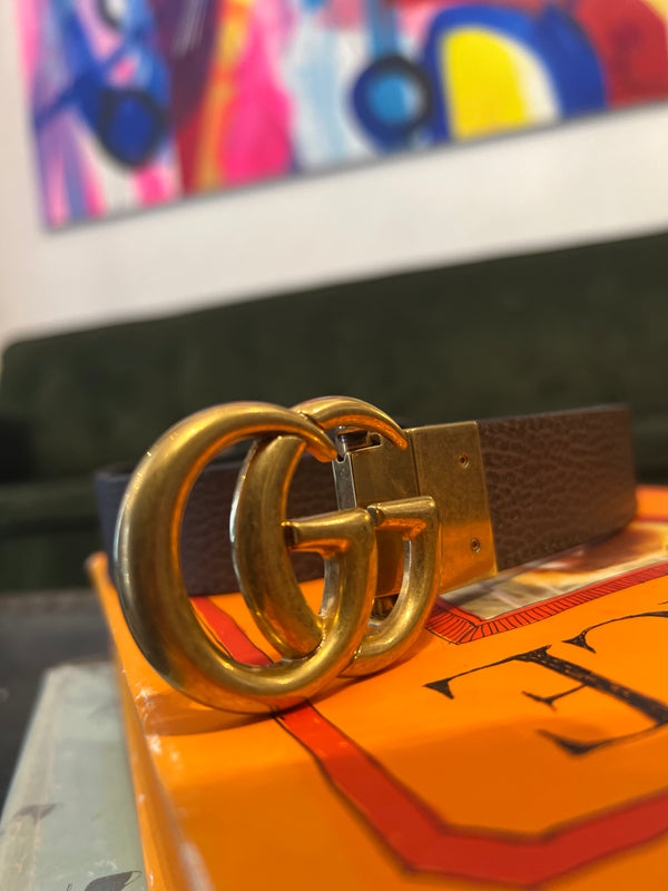 Gucci Black/ Brown Reversable Belt