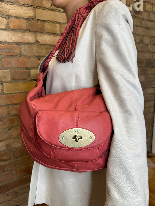 Mulberry Rose Leather Shoulder Bag