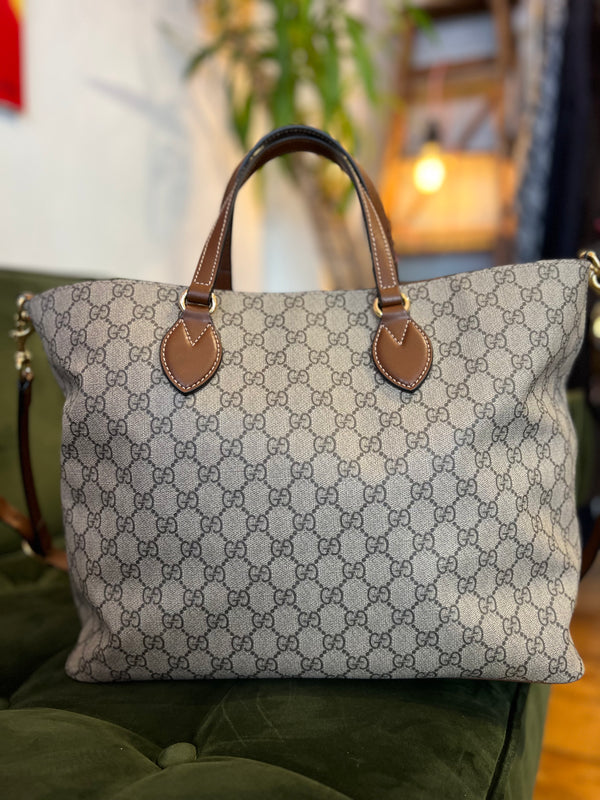 Gucci Monogram Canvas Tote Handbag