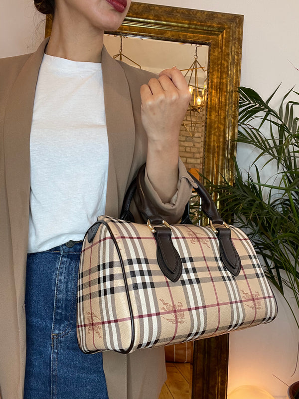 Burberry Checked Canvas Tote