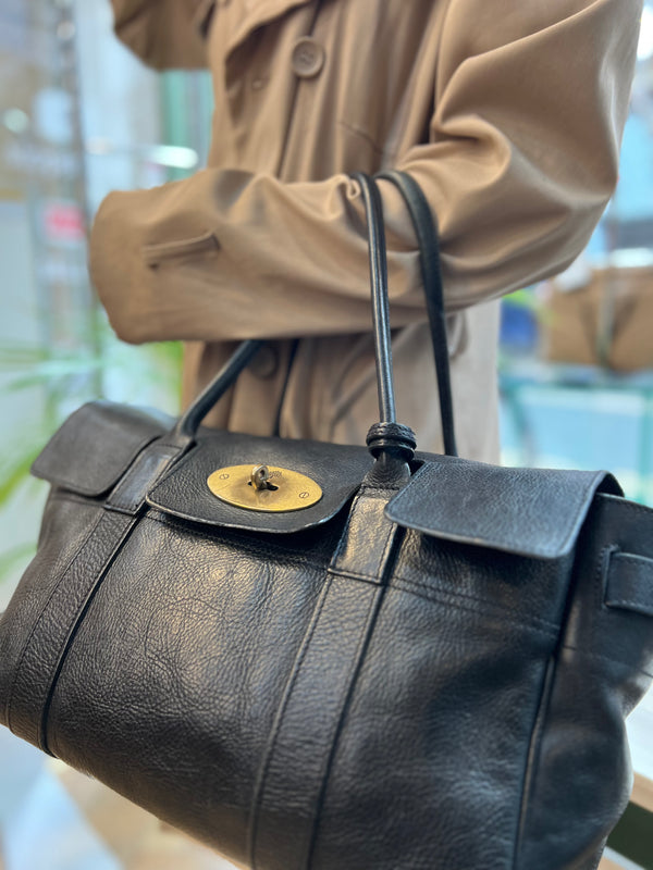 Mulberry Black Leather Bayswater Tote