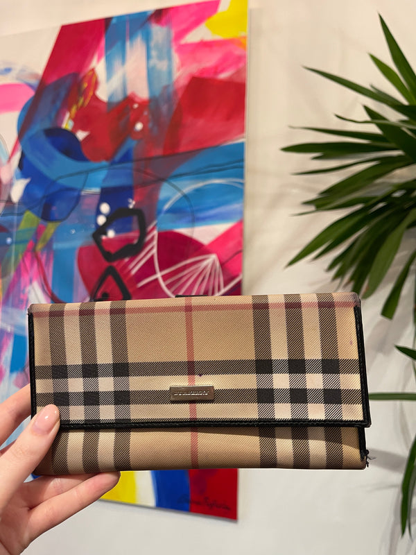 Burberry Checked Canvas Wallet