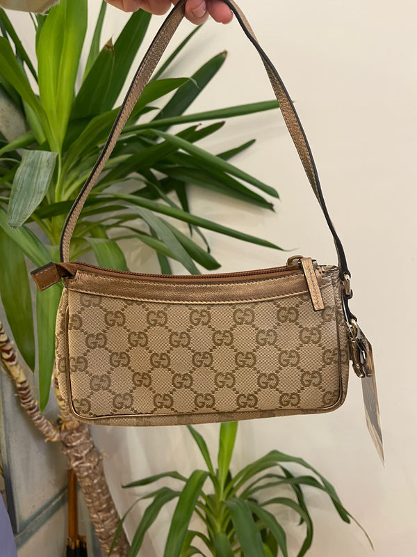 Gucci Monogram Canvas Pochette