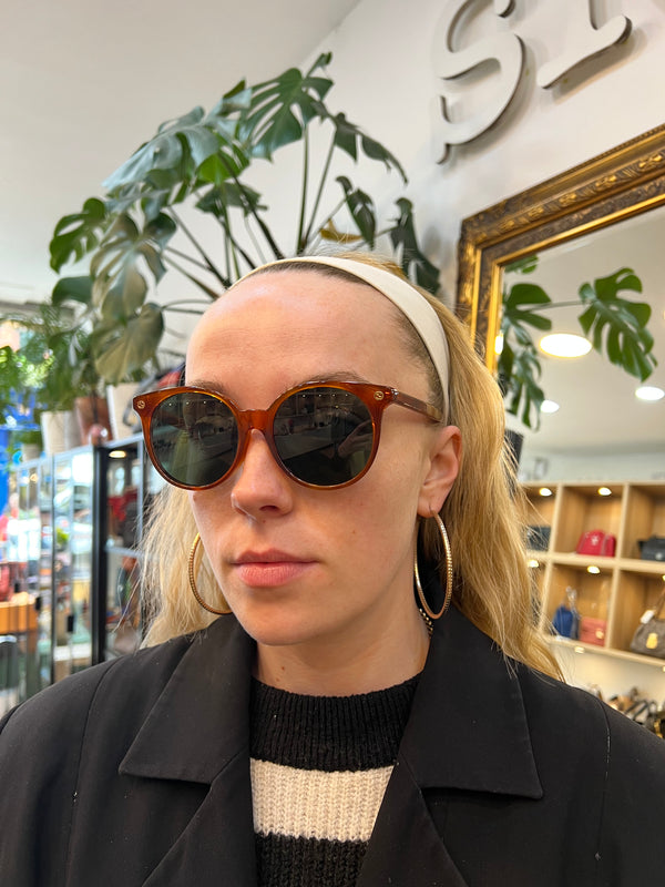 Gucci Tortoise Shell Oval Sunglasses