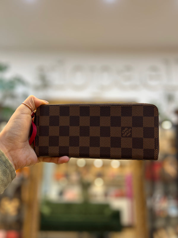 Louis Vuitton Damier Ebene Canvas Clemence Wallet