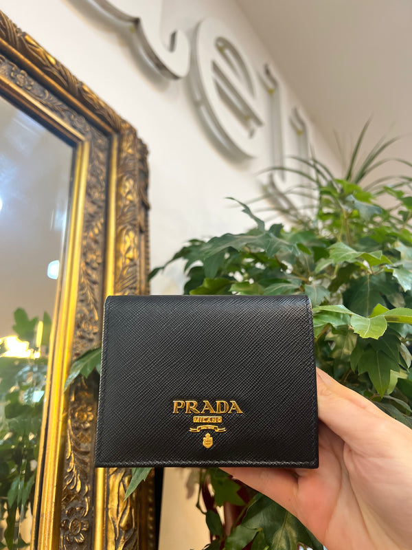 Prada Black Saffiano Leather Wallet