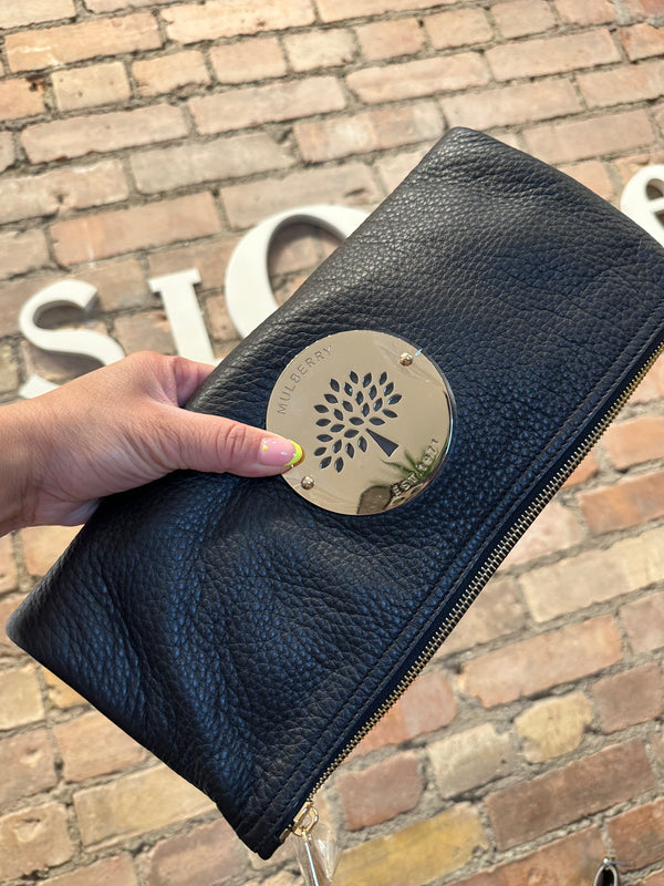 Mulberry Black Clutch