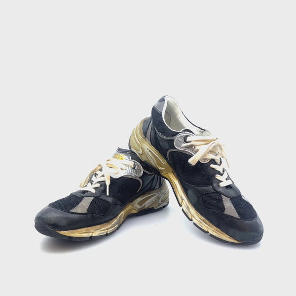 Golden Goose Black Leather & Mesh “Running Dad” Sneakers - Size UK 6