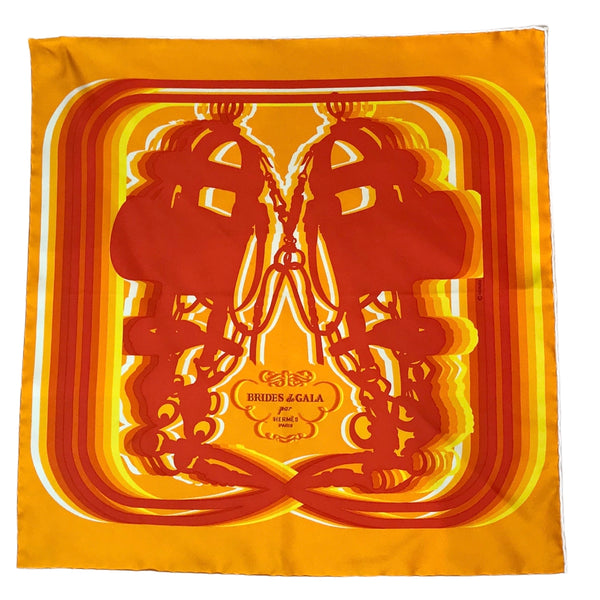 Hermes Orange ‘Gavroche Twill’ Scarf