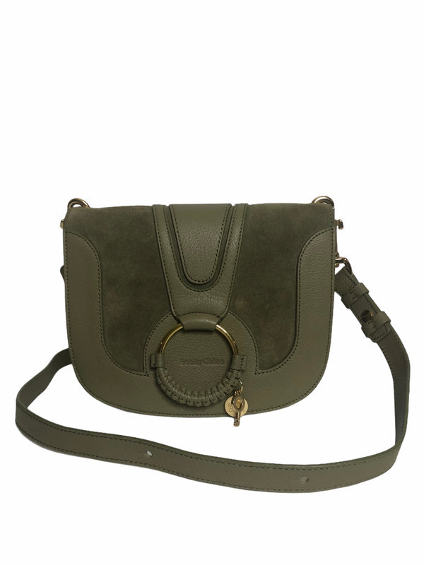 See by Chloe Green Suede"Hana". Mini Shoulder Bag