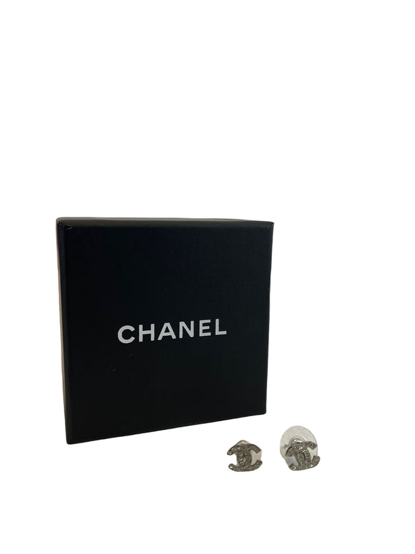 Chanel Silvertone ’CC’ Earrings - Small