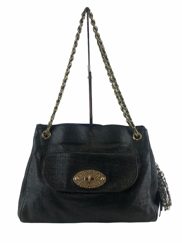 Mulberry Black Metallic Leather Crossbody - As seen on Instagram 04/04/21