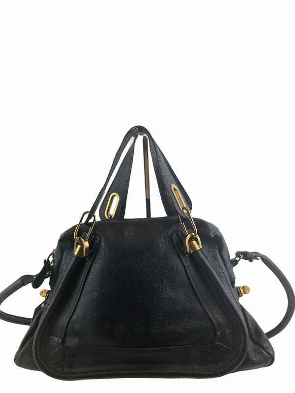 Chloe Black Leather "Paraty" Tote