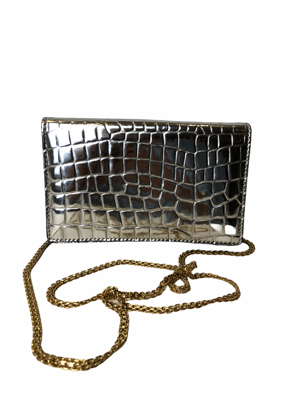 Stella McCartney Silver Vegan Leather Mini Crossbody - As seen on Instagram 14/02/21