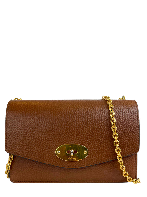 Mulberry Small Oak Leather "Darley" Crossbody