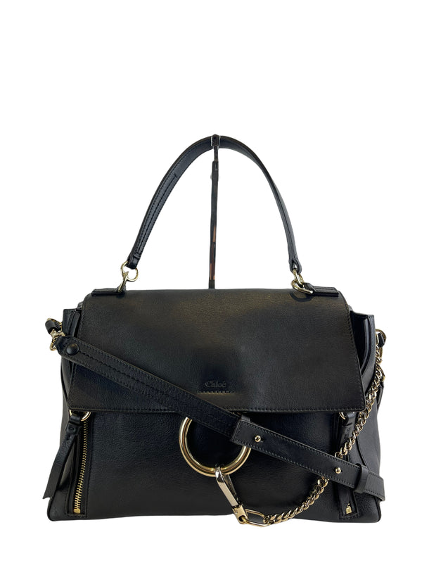 Chloe Black “Faye Day” Leather Crossbody