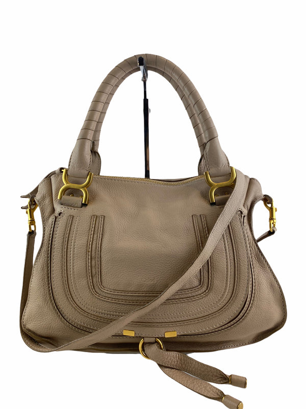 Chloe Nude Leather "Marcie" Crossbody