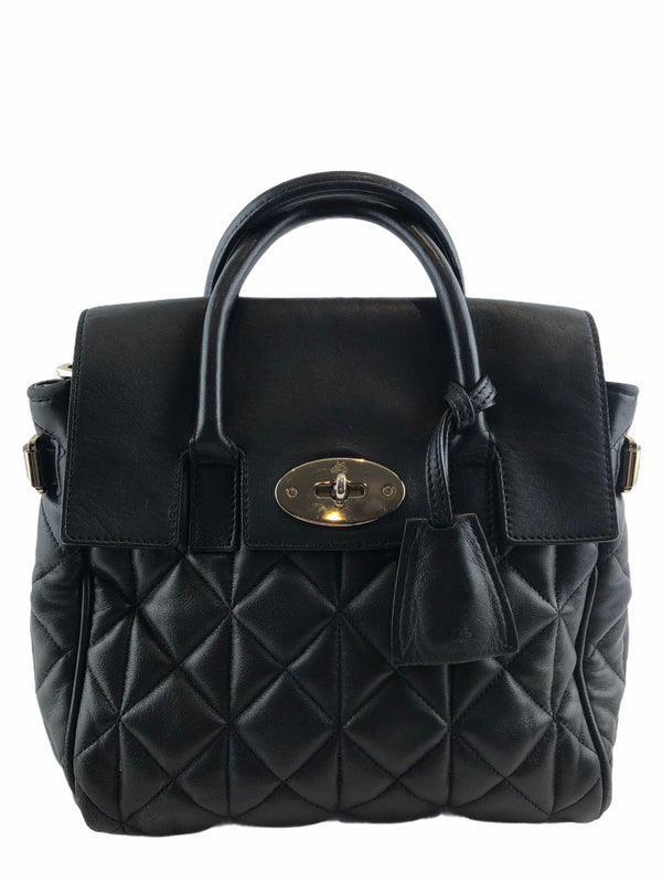 Mulberry Black Quilted Leather “Cara Delevingne” Backpack