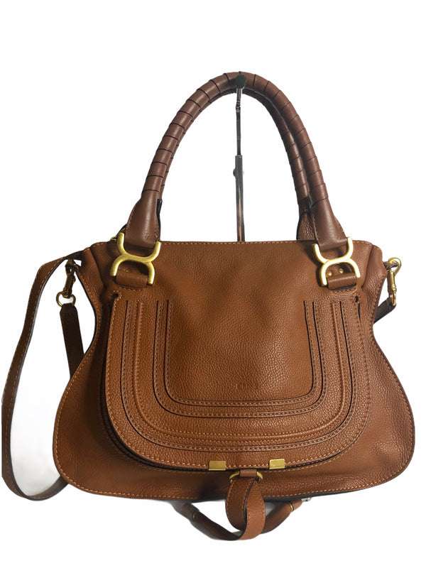 Chloe Large Tan Leather "Marcie" Tote