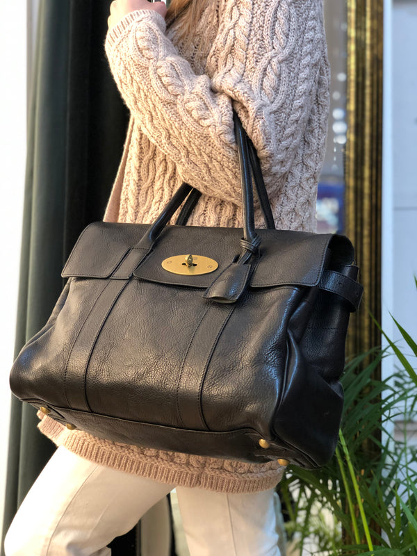 Mulberry Black Leather Bayswater Tote