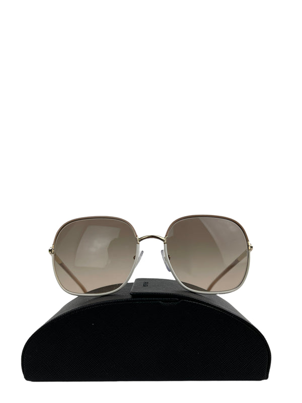 Prada Nude & White Sunglasses