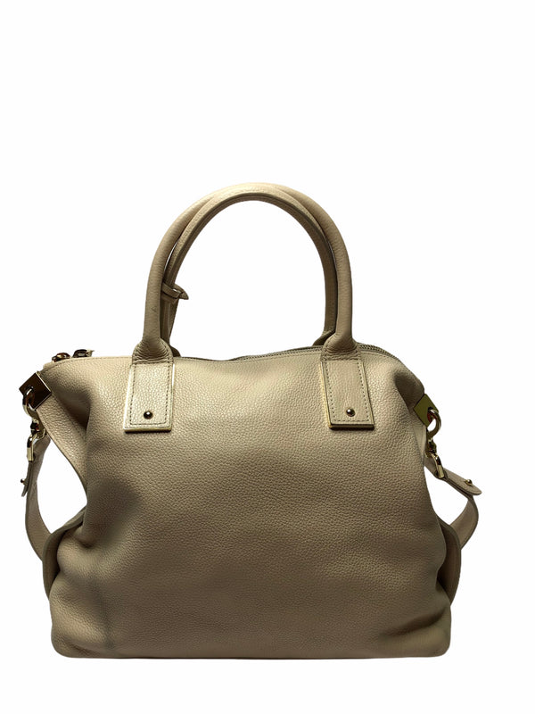 Mulberry Cream Leather "Alice" Zip Tote  - As Seen on Instagram