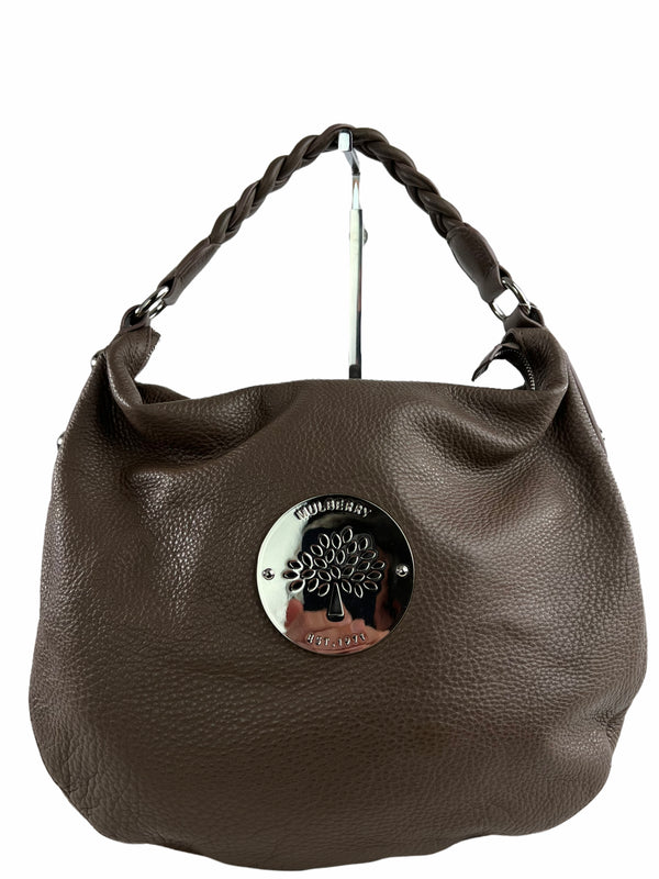 Mulberry Taupe Leather Hobo