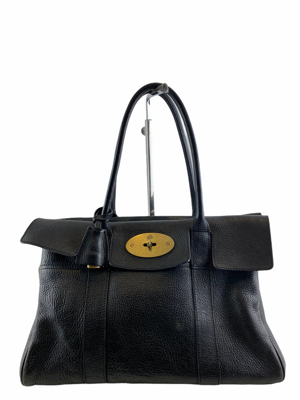 Mulberry Black Leather “Bayswater” Tote