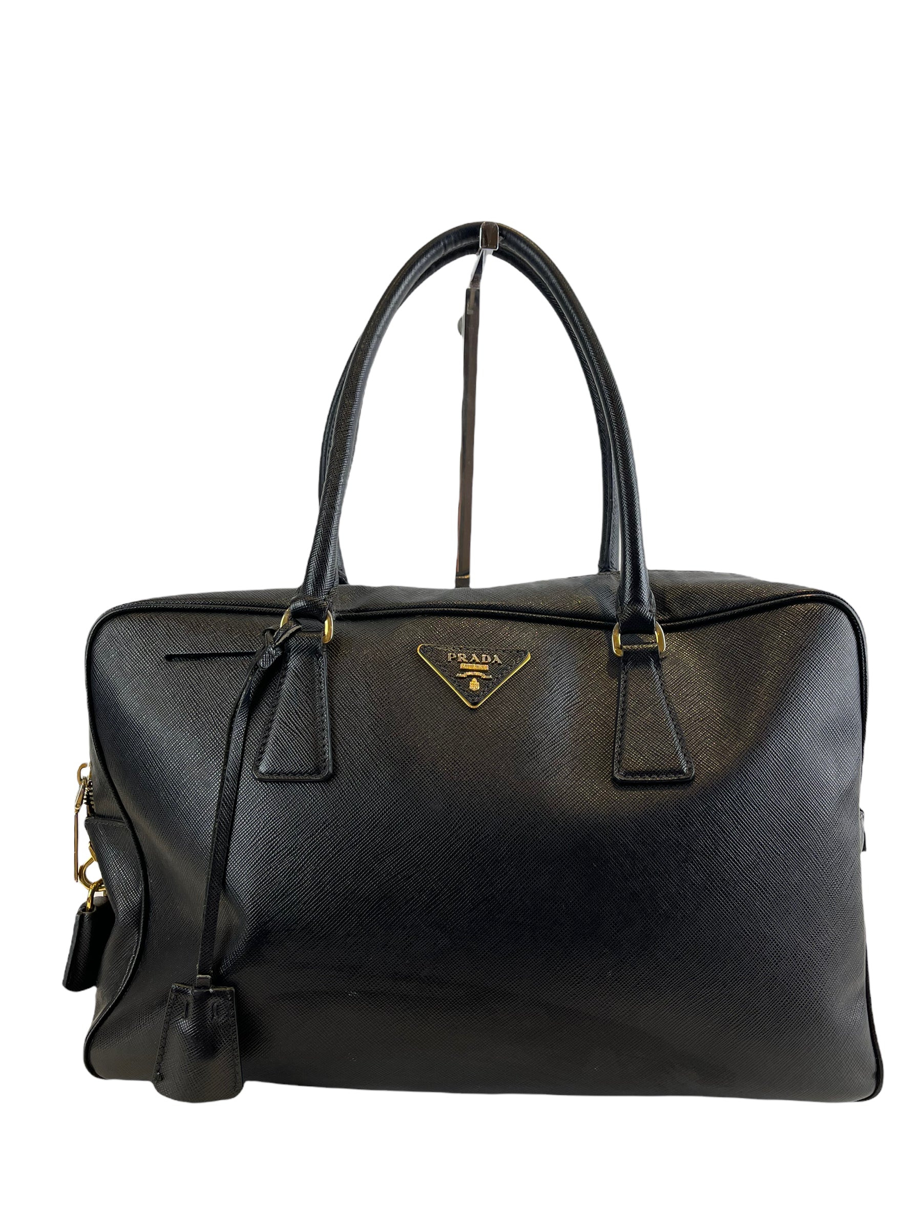 Prada Black Leather Bauletto Bag Siopaella Designer Exchange