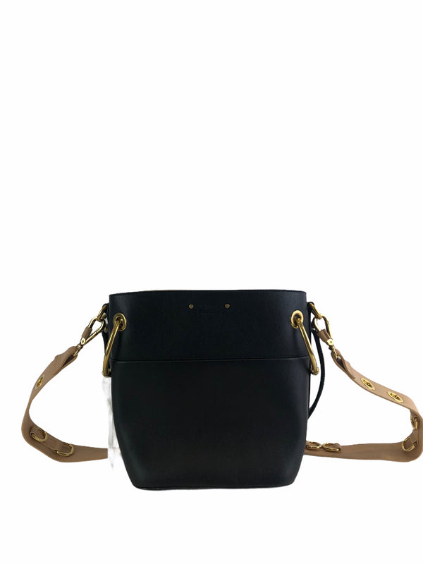 Chloe Black Leather "Roy" Bucket Bag