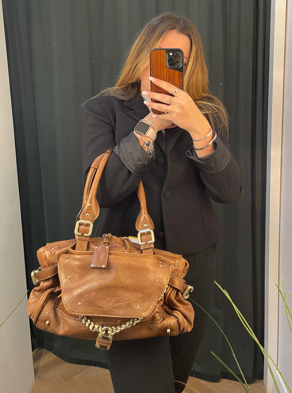 Chloe Brown Leather Paddington Capsule Satchel