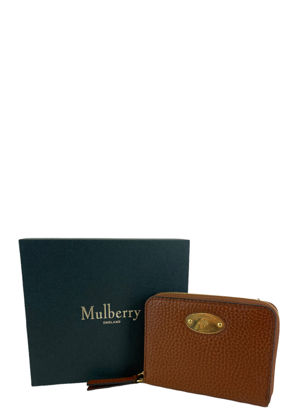 Mulberry Oak Leather Zip Wallet