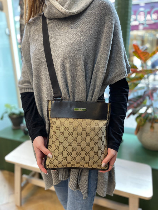 Gucci Monogram Canvas Crossbody