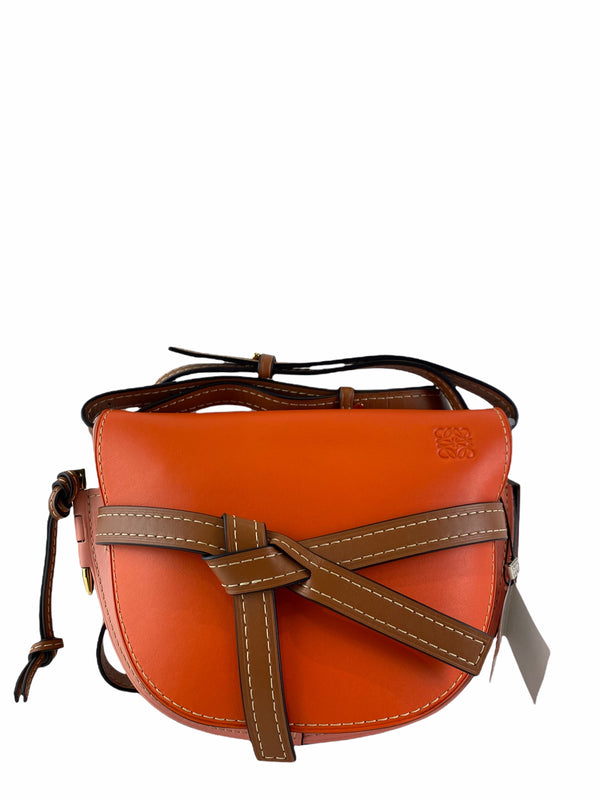 Loewe Pink/Orange Leather "Gate" Crossbody