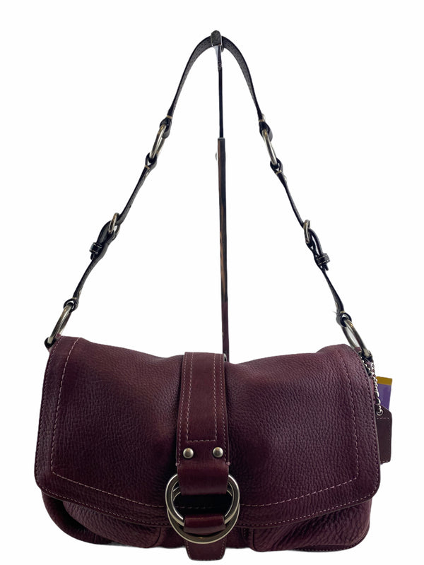 Coach Maroon Leather Shoulder Bag