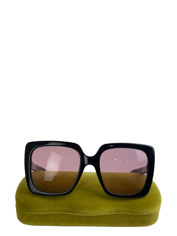 Gucci Black Oversized Logo Sunglasses