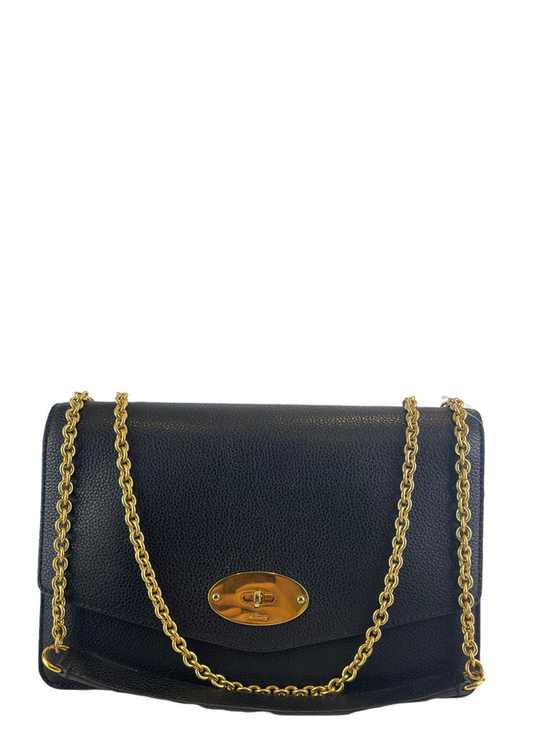 Mulberry Black Leather Large "Lilly"