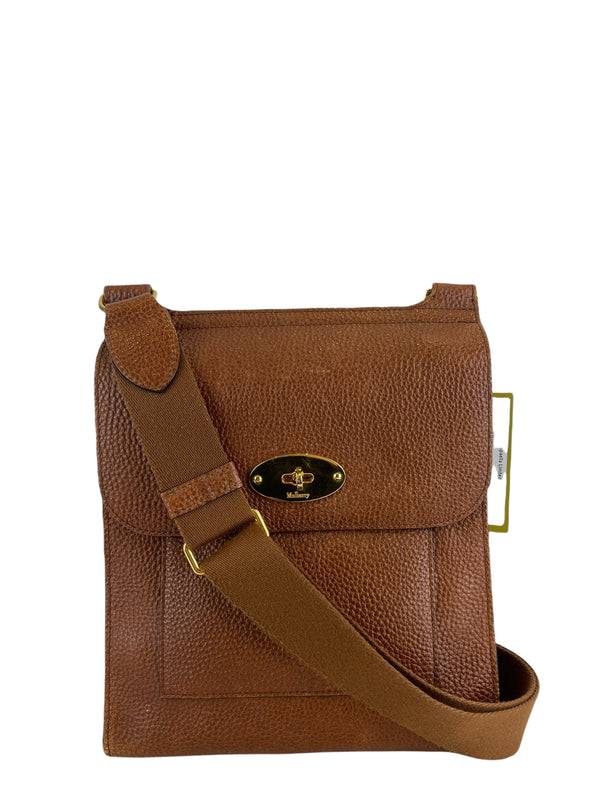 Mulberry Oak Leather Antony Crossbody Messenger