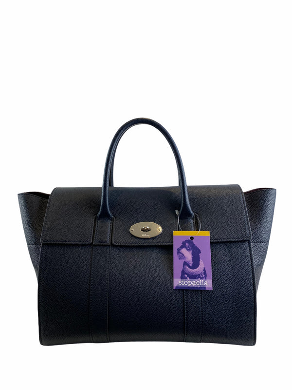 Mulberry Navy Leather Bayswater Crossbody Tote