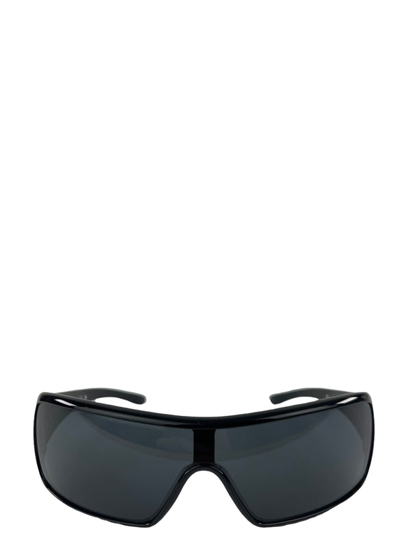 Prada Black & Gold Wrap Around Sunglasses