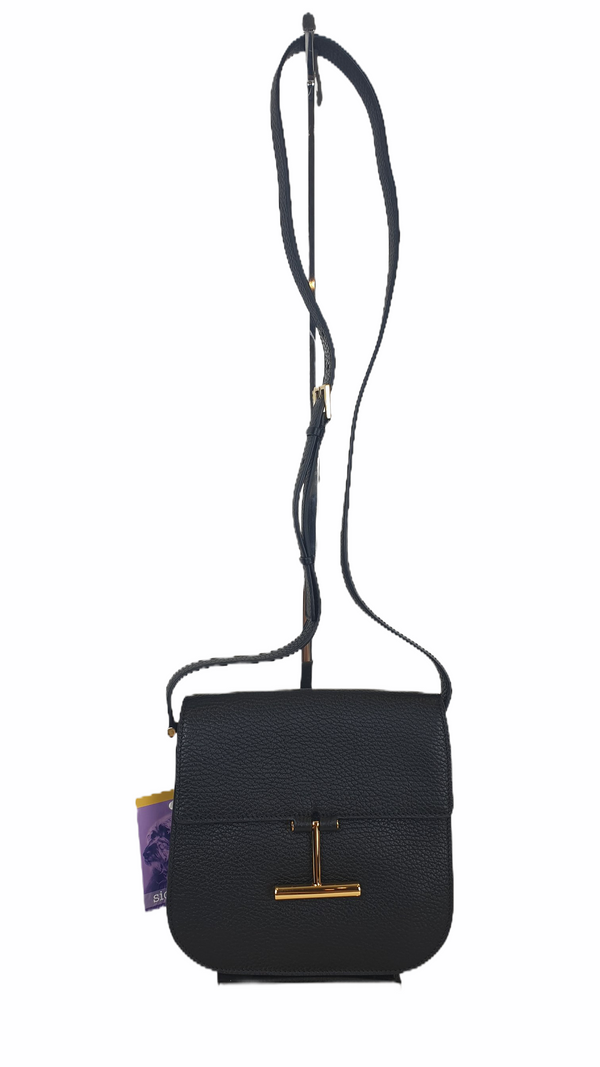 Tom Ford Black Leather "Tara" Mini Crossbody - Siopaella Designer Exchange