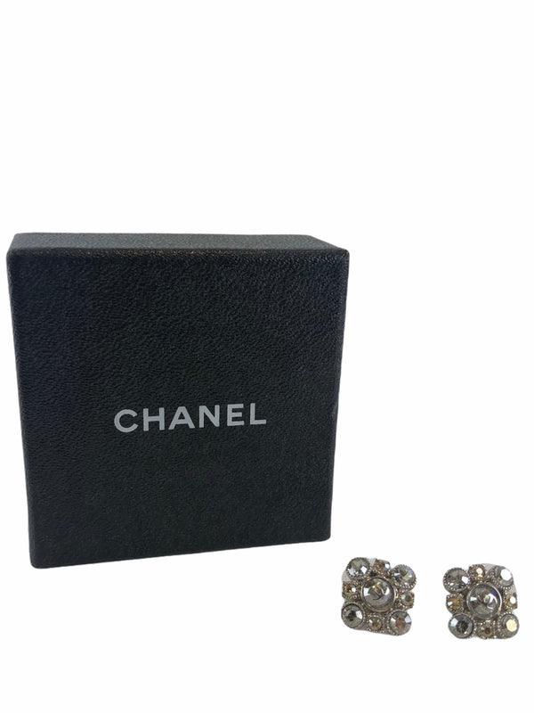 Chanel Silvertone Earrings