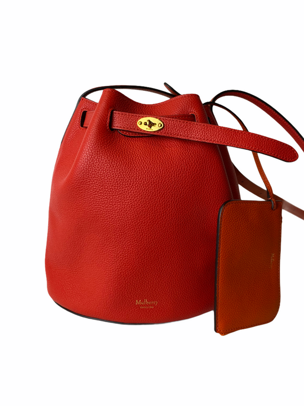 Mulberry Fiery Red Leather “Abbey" Classic Grain Crossbody Bag - As Seen on Instagram 27/01/20