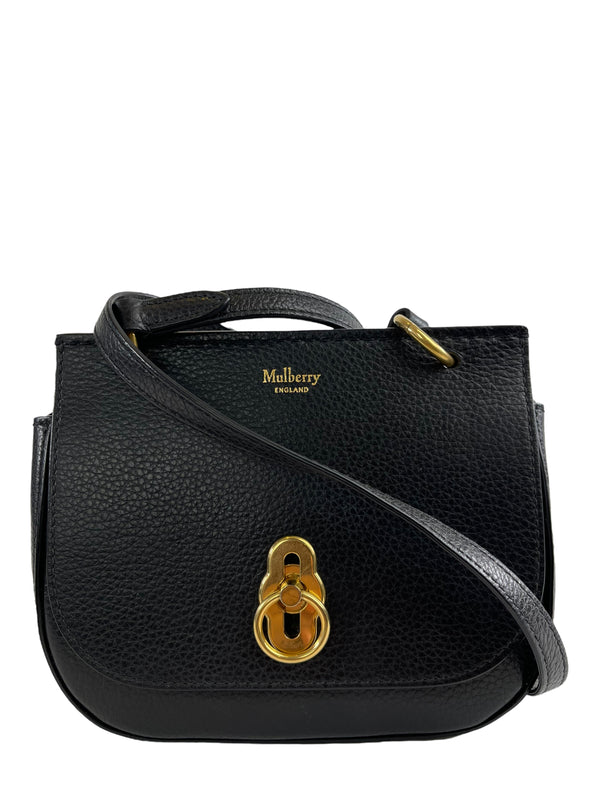 Mulberry Black Leather Mini Amberley Crossbody