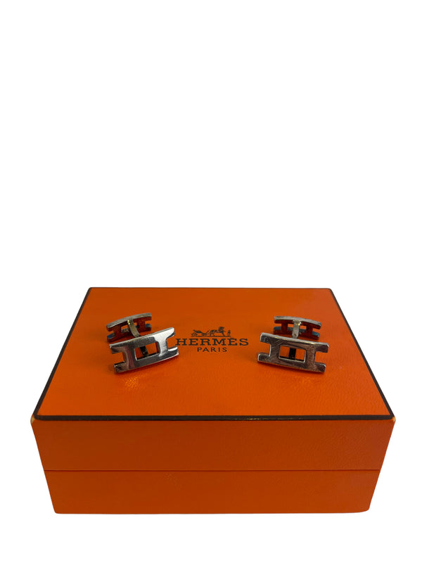 Hermes 92.5 Silver Cufflinks