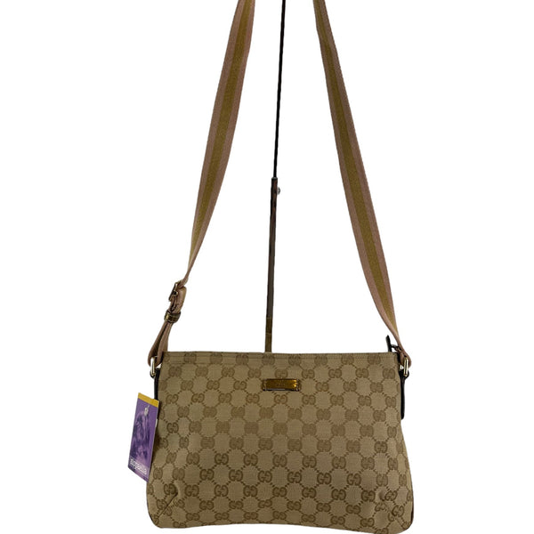 Gucci Cream Monogram Canvas Crossbody