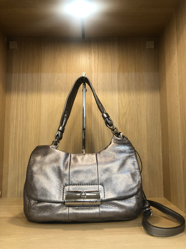 Coach Silver Leather Crossbody